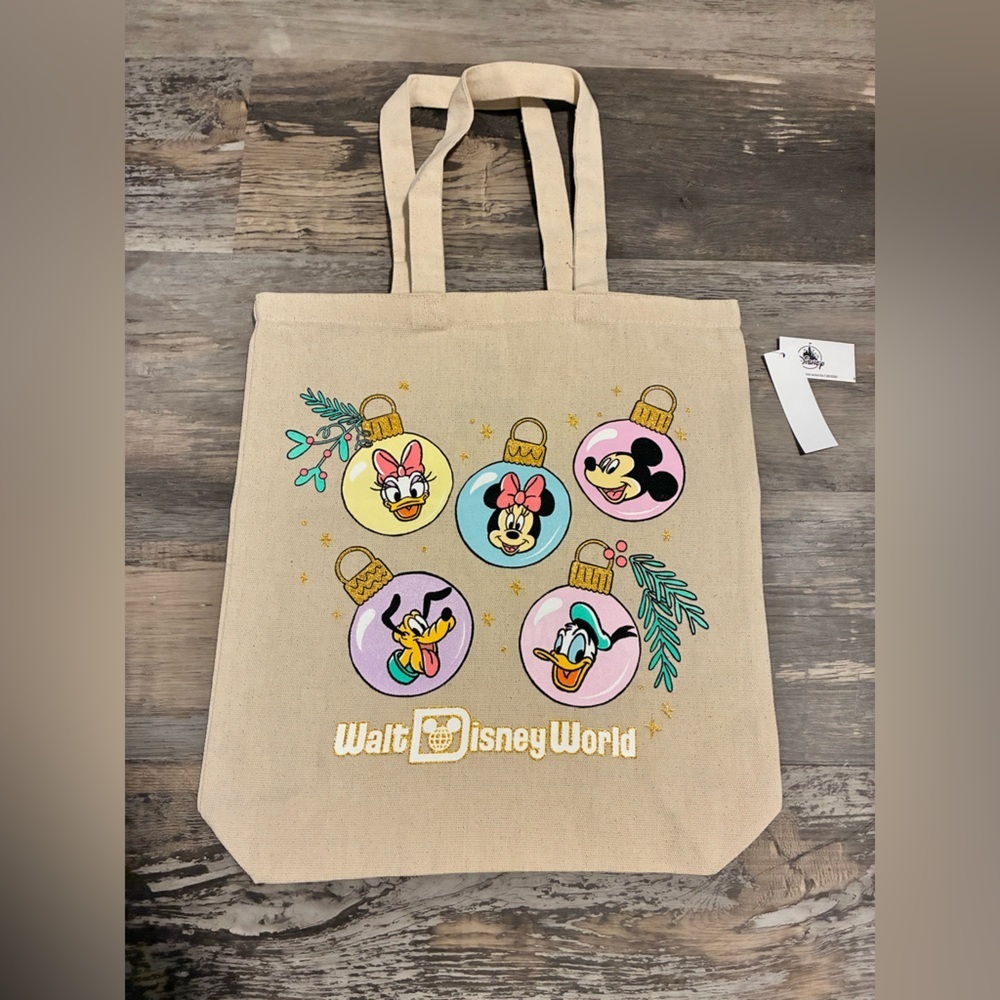 Disney Parks Walt Disney World Christmas Canvas Tote Bag - Picture 2 of 7